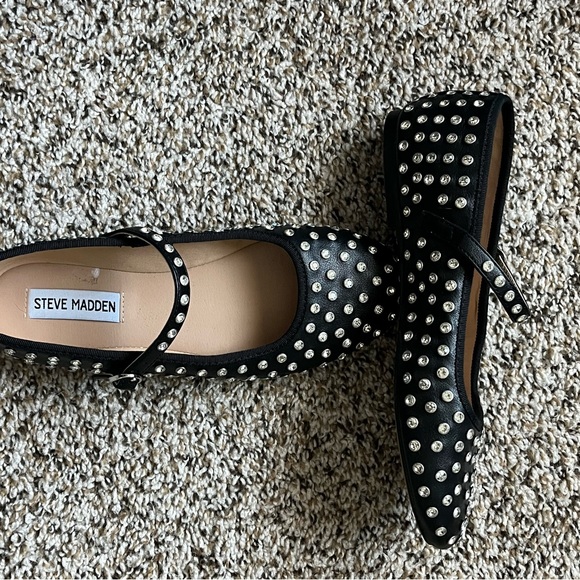 Studded Black Women's Shoes - Picture 3 of 3